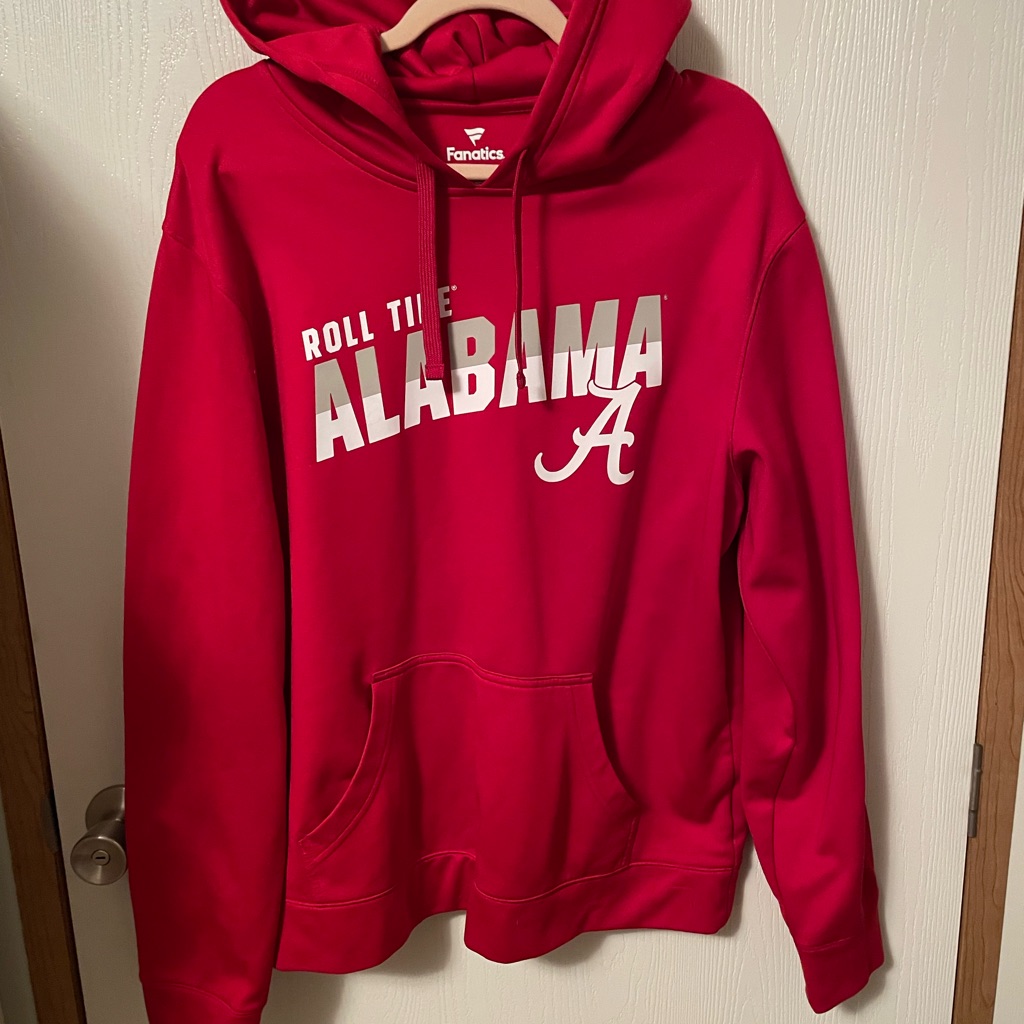Fanatics Alabama Crimson Tide Mens Sz L Hoodie Basketball Football Roll Tide
